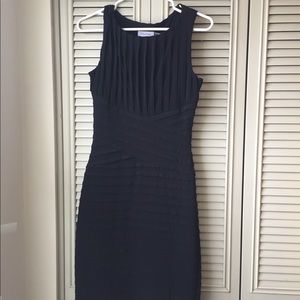 Black, knee length Calvin Klein cocktail dress